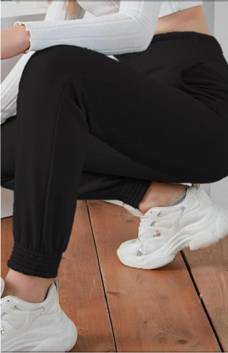 Pantaloni Trening Dama negri fashion cu talie inalta PTD02 image19